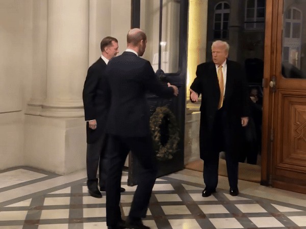 Prince William and Donald Trump meet at Notre Dame Cathedral reopening ceremony in Paris, sparking online debate about their heights.