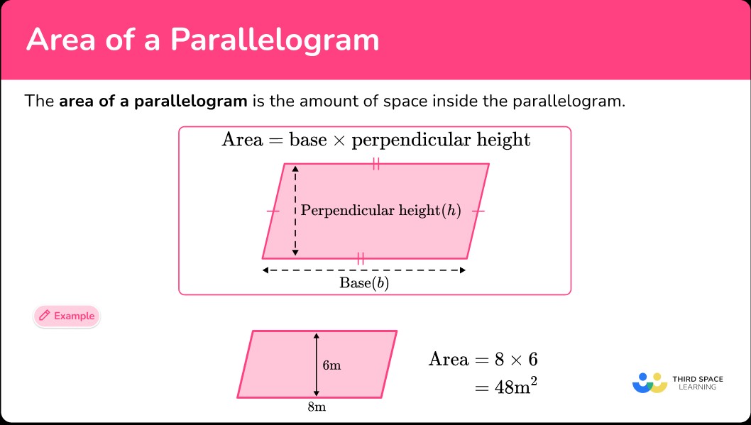 What is the area of a parallelogram?