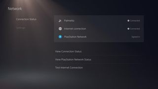 Checking PS5 Internet Connection Status in Network Settings