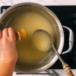 Adding turmeric to chicken stock, thewoksoflife.com