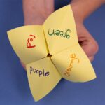 completed paper fortune teller or cootie catcher