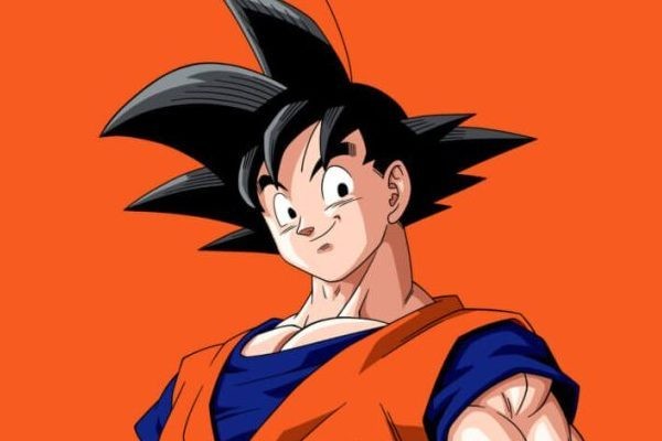 Goku in his iconic orange gi from Dragon Ball series.