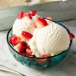 Homemade vanilla ice cream