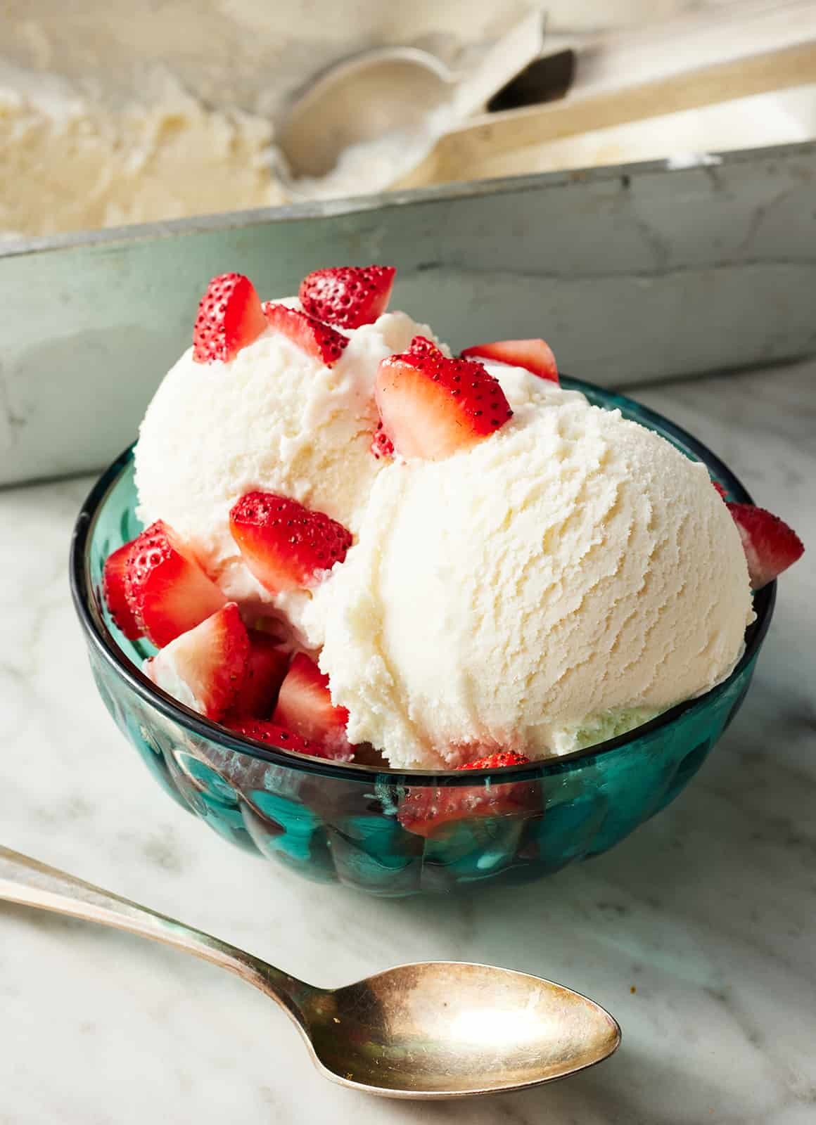 Homemade vanilla ice cream