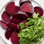 Roasted beets with balsamic glaze and thyme