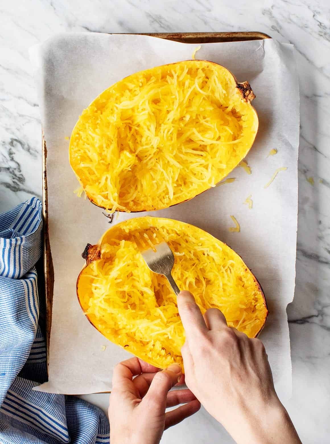 Halving a Spaghetti Squash