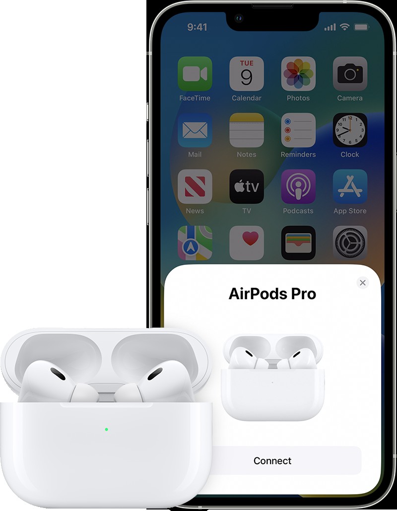 iPhone setup animation for AirPods pairing