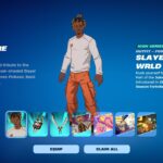 Screenshot showing the Juice WRLD skin unlocked in Fortnite