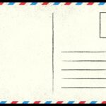 Back of a postcard showing the layout for message and address