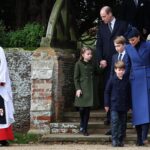 Prince William, Princess Charlotte, Catherine and Princess of Wales walk away from the church with Prince George of Wales and Prince Louis of Wales after attending the Royal Family's traditional Christmas Day service at St Mary Magdalene Church on the Sandringham Estate in eastern England, Dec. 25, 2023.