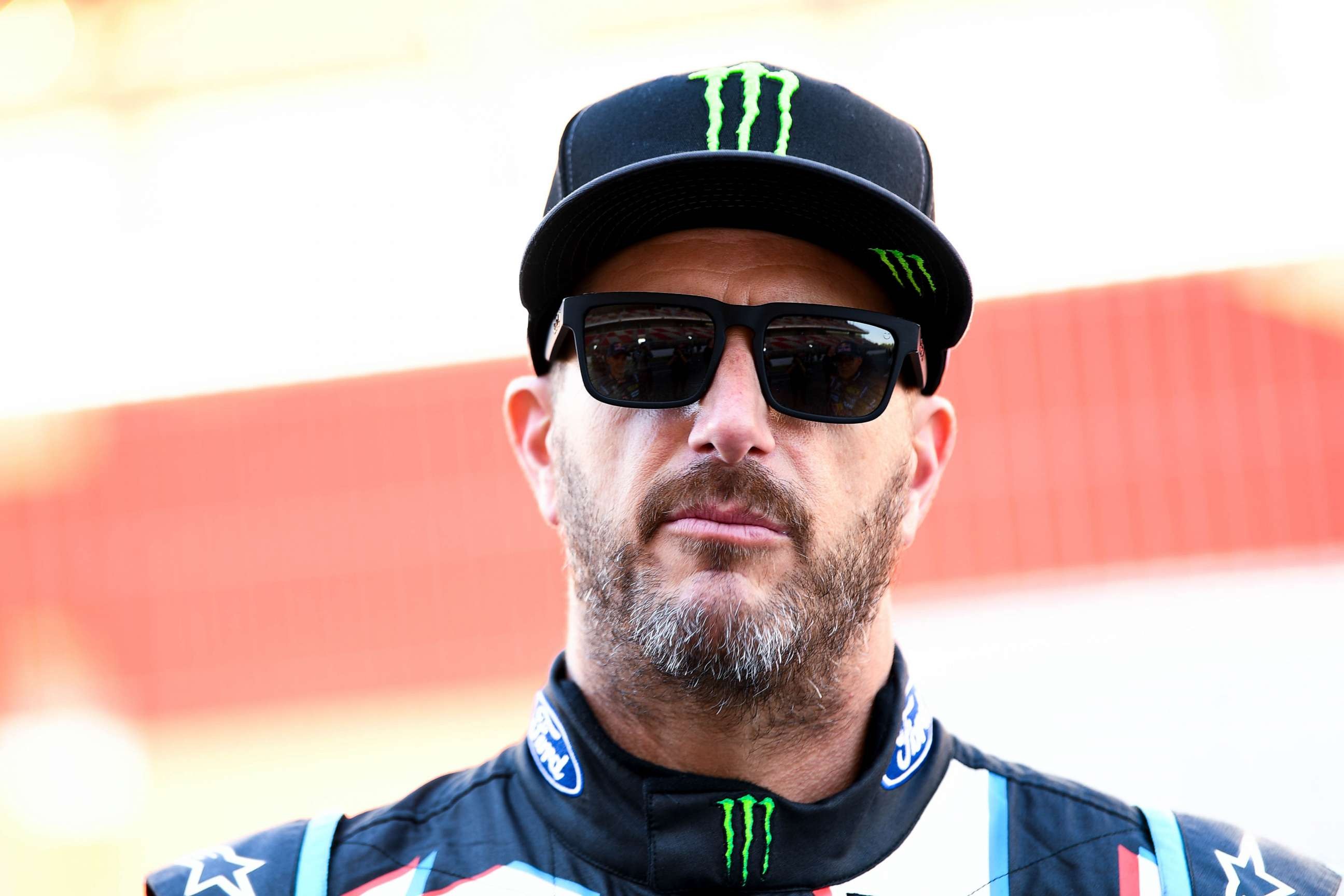 Ken Block attends FIA World Rallycross Championship launch event in Barcelona.