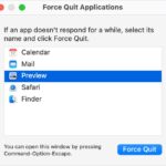 Force Quit Applications window