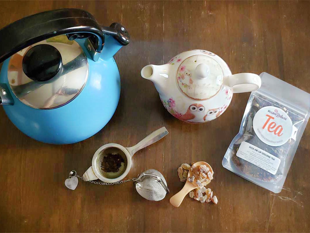 Dragonfly tea strainer on a teacup