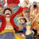 The Straw Hats celebrating in One Piece