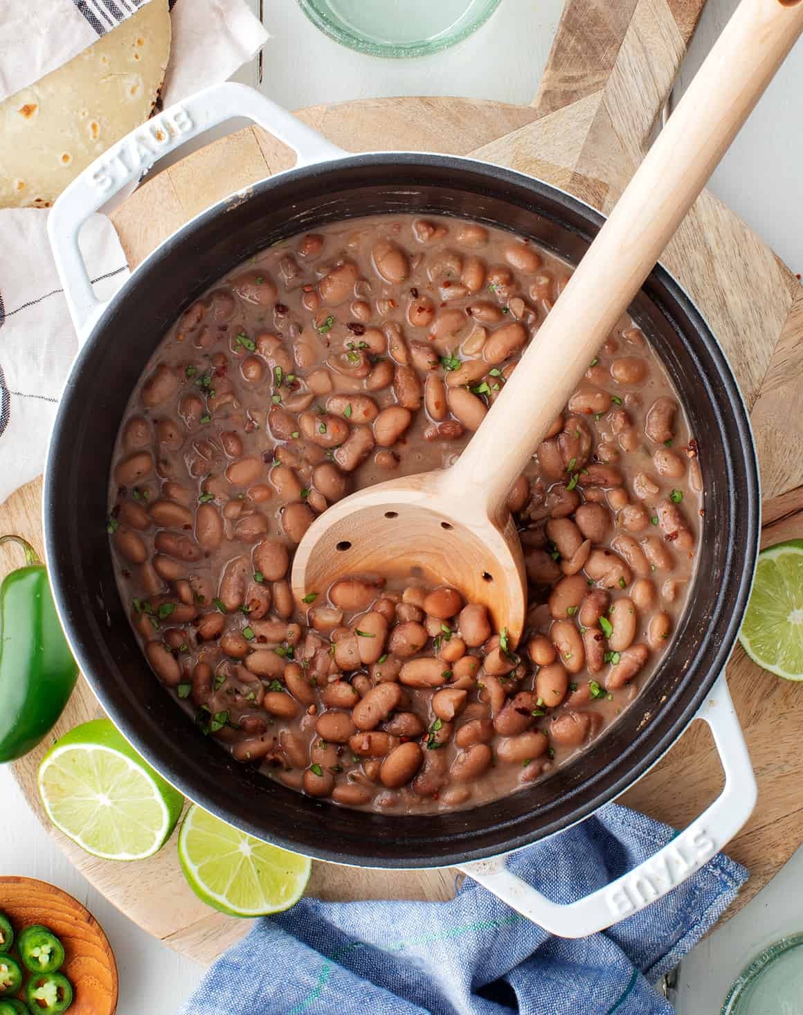 Creamy and flavorful pinto beans cooked from scratch