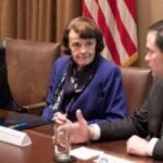 Old candidates: Donald Trump and Dianne Feinstein with Marco Rubio