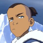 Sokka looking serious in front of an iceberg in Avatar: The Last Airbender animated series