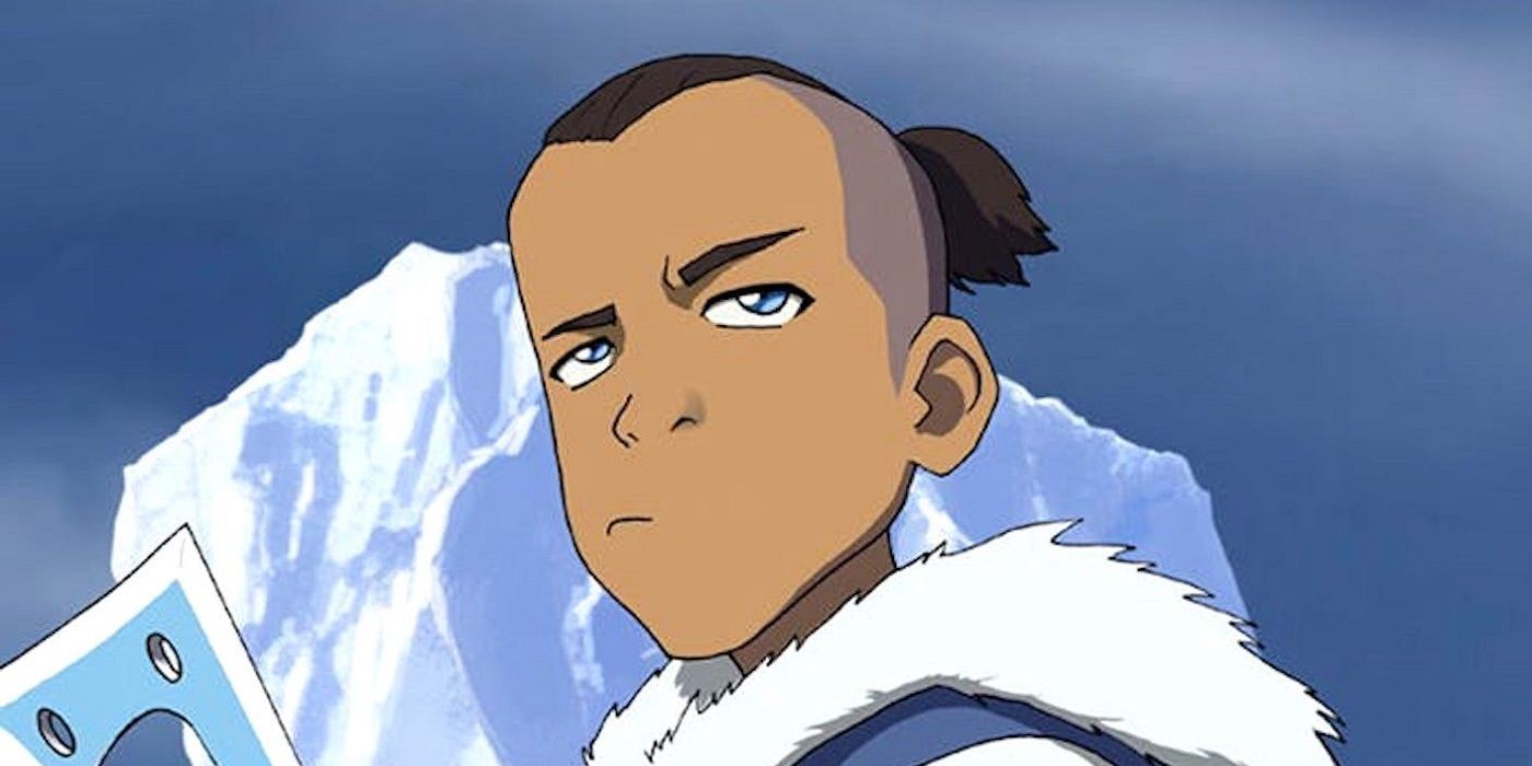 Sokka looking serious in front of an iceberg in Avatar: The Last Airbender animated series