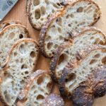 Cut sourdough bread ready for storage