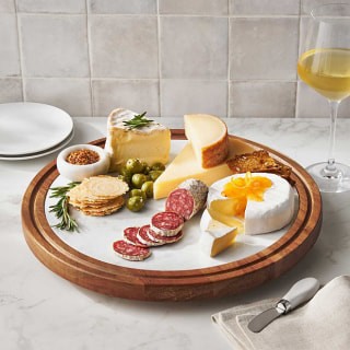 Wood & Marble Lazy Susan