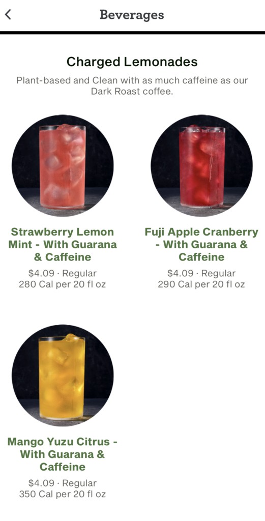Panera Charged Lemonade