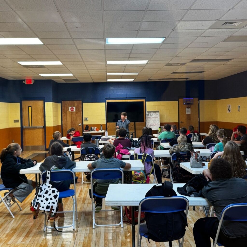 Classroom setup for Atkinson Elementary students at the Henderson Boys and Girls Club