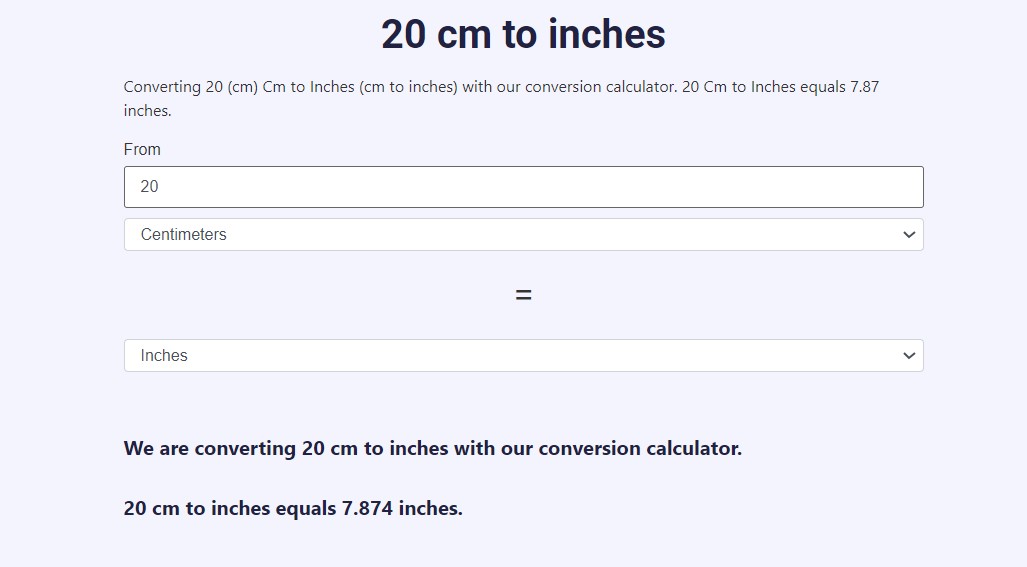 20CM to Inches Converter | 20CM is How Many Inches? [Sovled] - WuKong Blog
