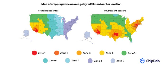 Inventory distribution for reducing shipping costs