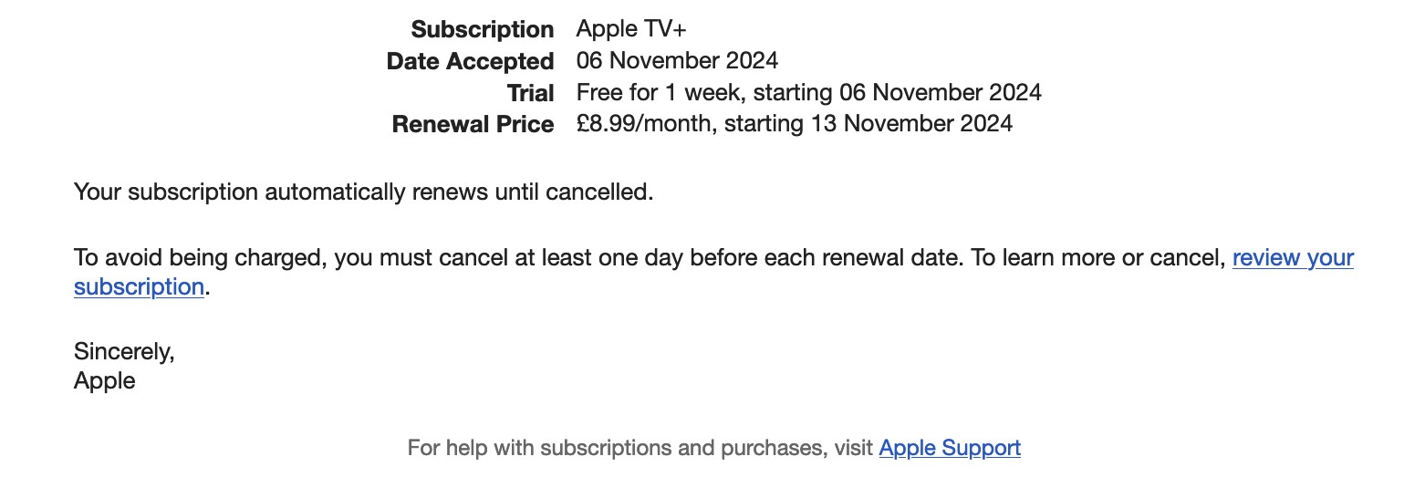 Apple One subscription