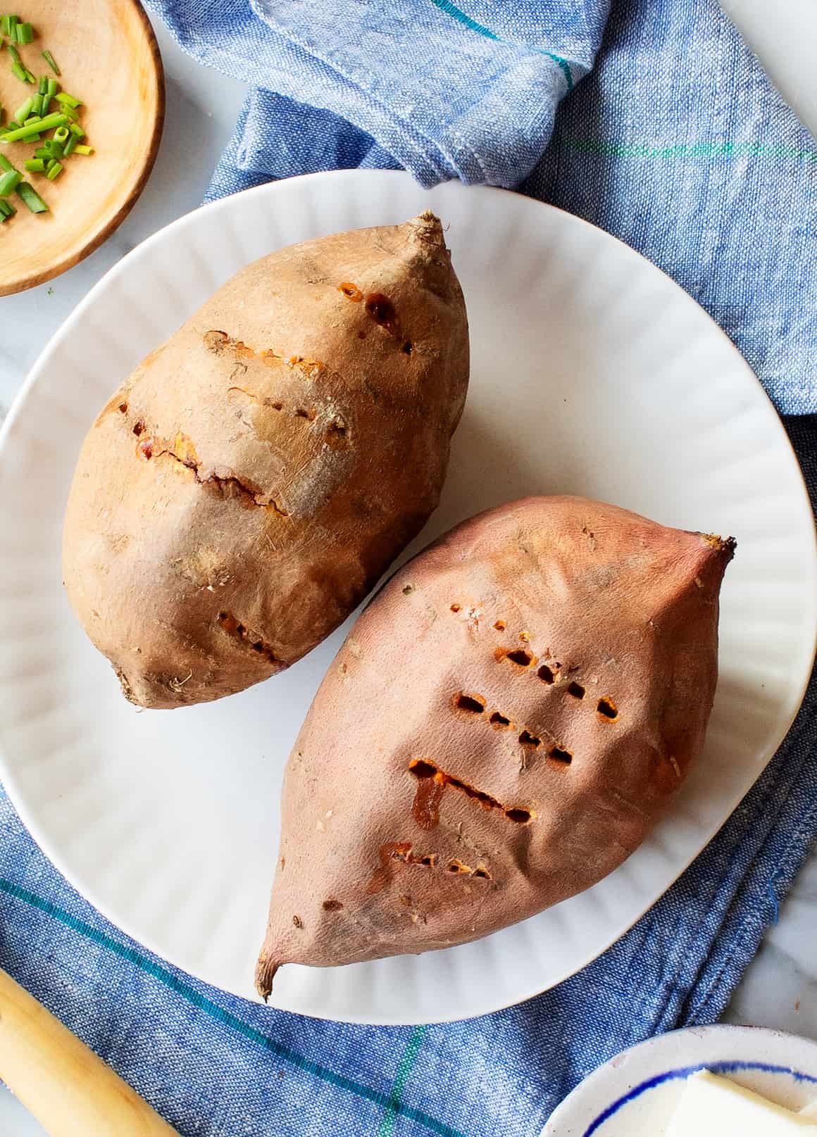 Baked Sweet Potato with Toppings
