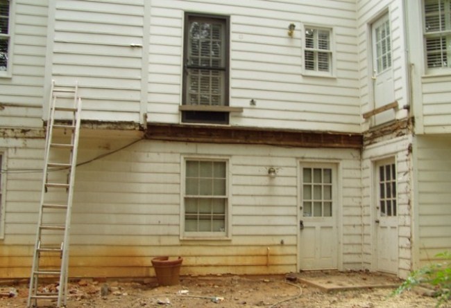 Deck removal in preparation for porch addition