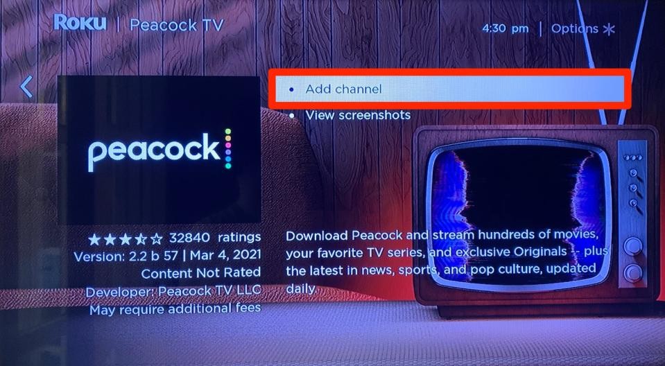 Add the Peacock Channel to Your Device