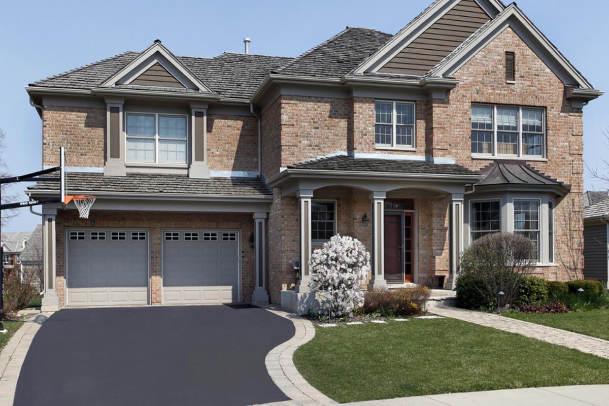 2-car asphalt driveway paving for residential house