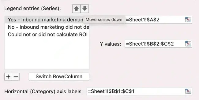 Reordering data in Excel graph