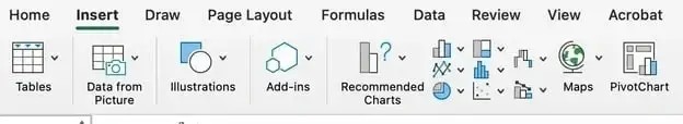 Excel chart types