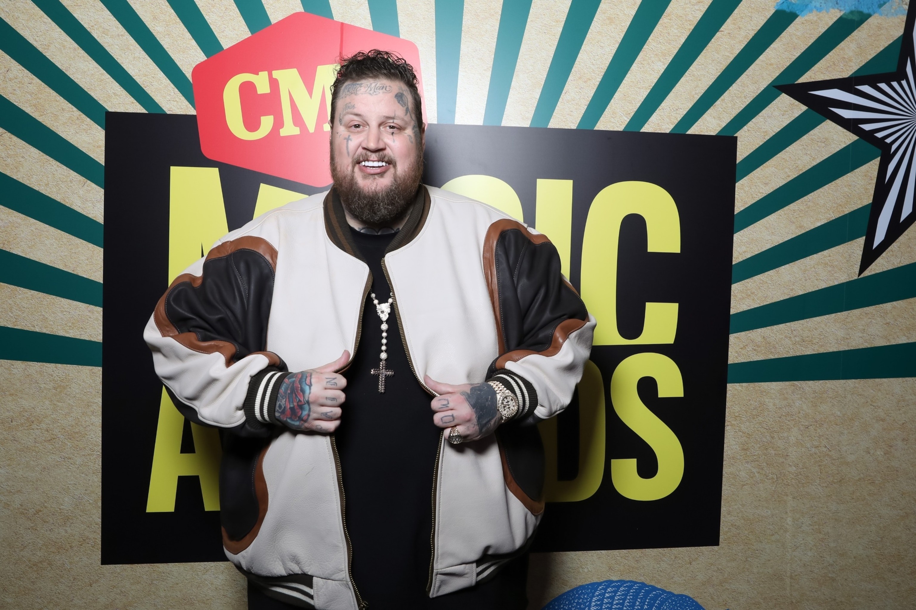 Jelly Roll attends the 2024 CMT Music Awards at Moody Center in Austin, TX, showcasing his successful music career amidst his health transformation.