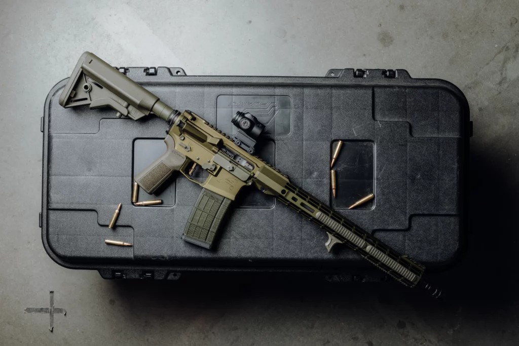 OD Green AR-15 with Aero Lower and Micro Prism Scope