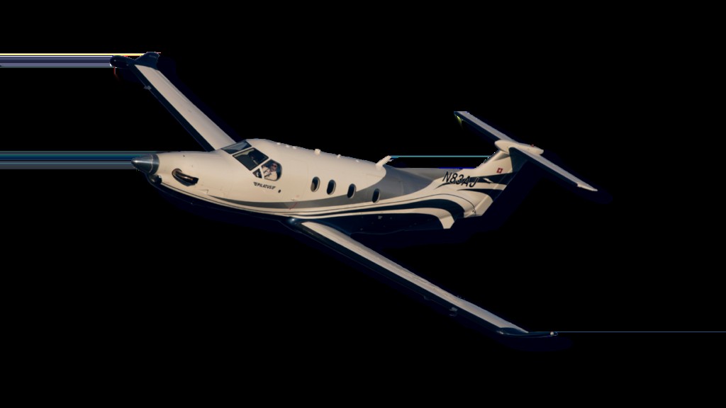 Pilatus PC-12 on a remote landing strip