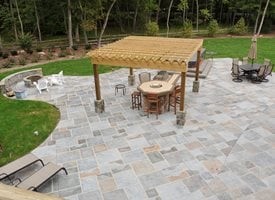 Decorative concrete patio