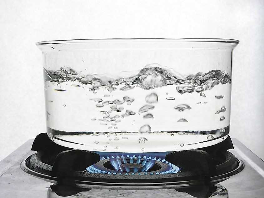 measuring cup filled with water