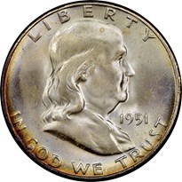 Melt values of silver coins based on silver spot prices