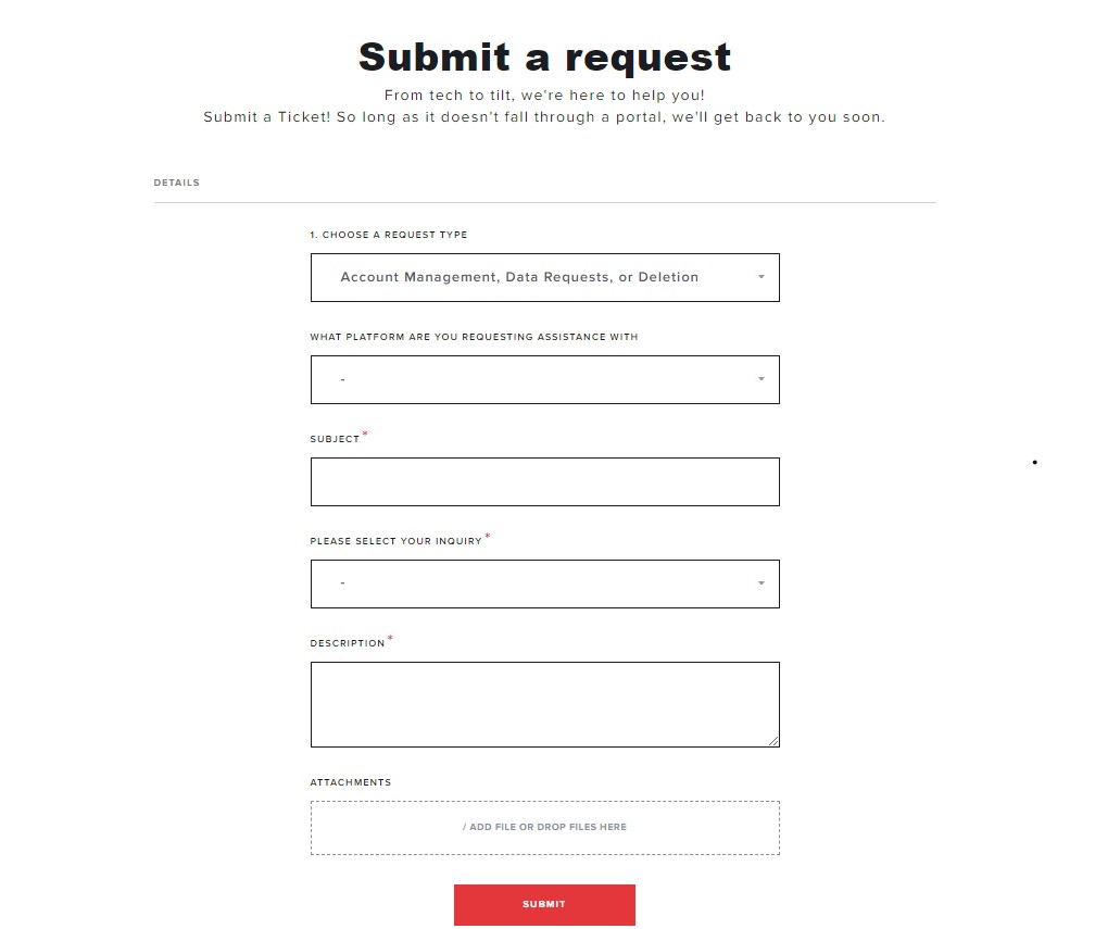 Riot Games Support Ticket