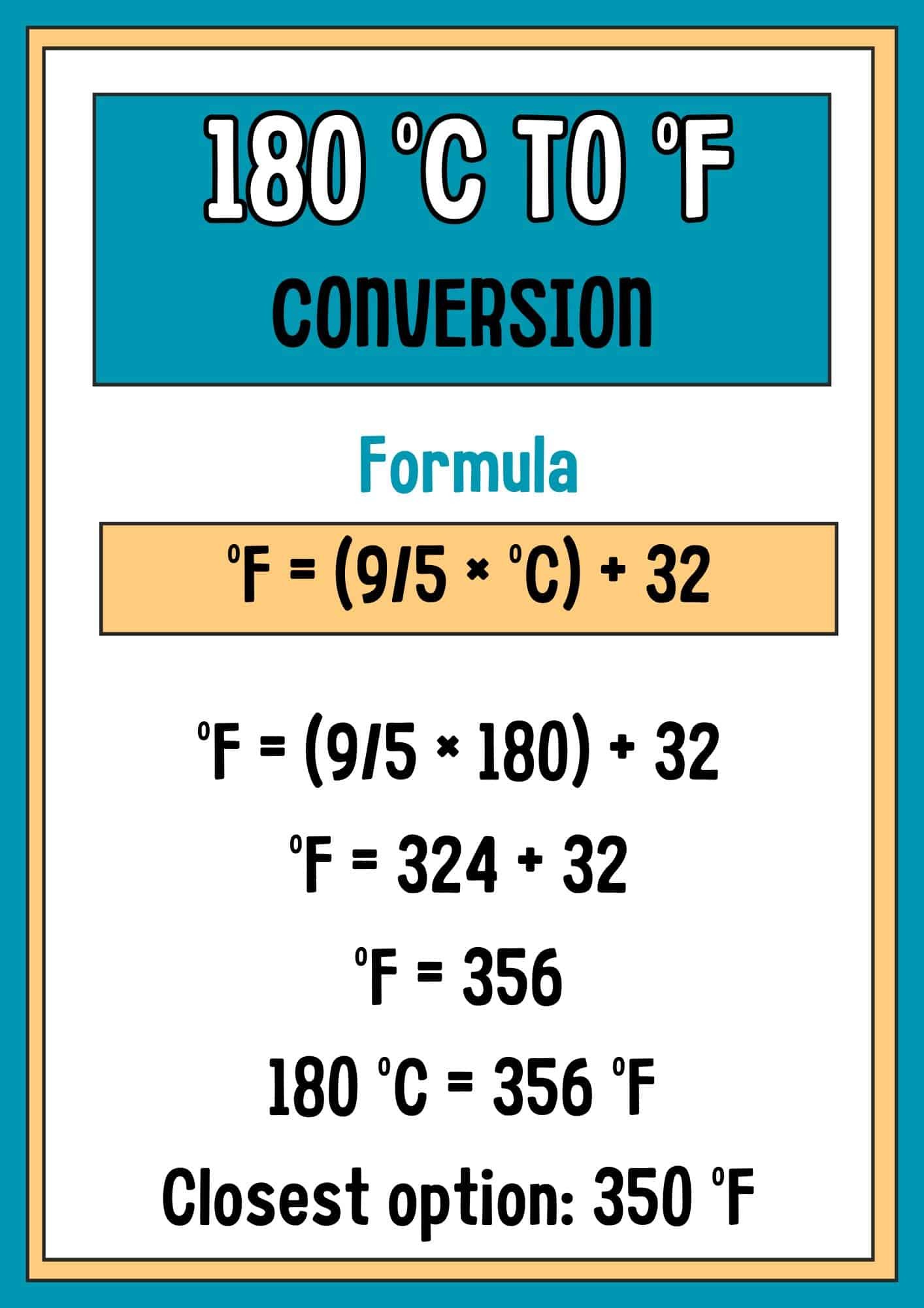 Celsius to Fahrenheit Conversion Formula