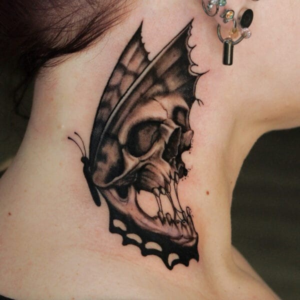 Medium Neck Tattoo