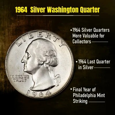 1964 Silver Washington Quarter