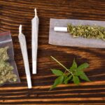 Two joints rolled from a dub of weed