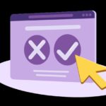 Arrow pointing to checkmark vs x