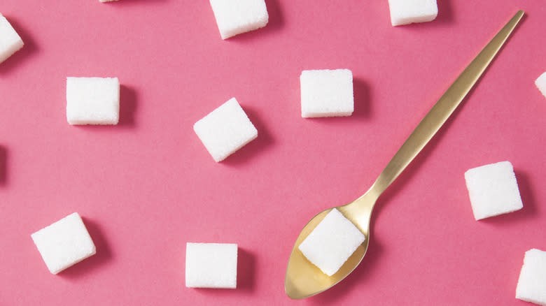 Pile of sugar cubes