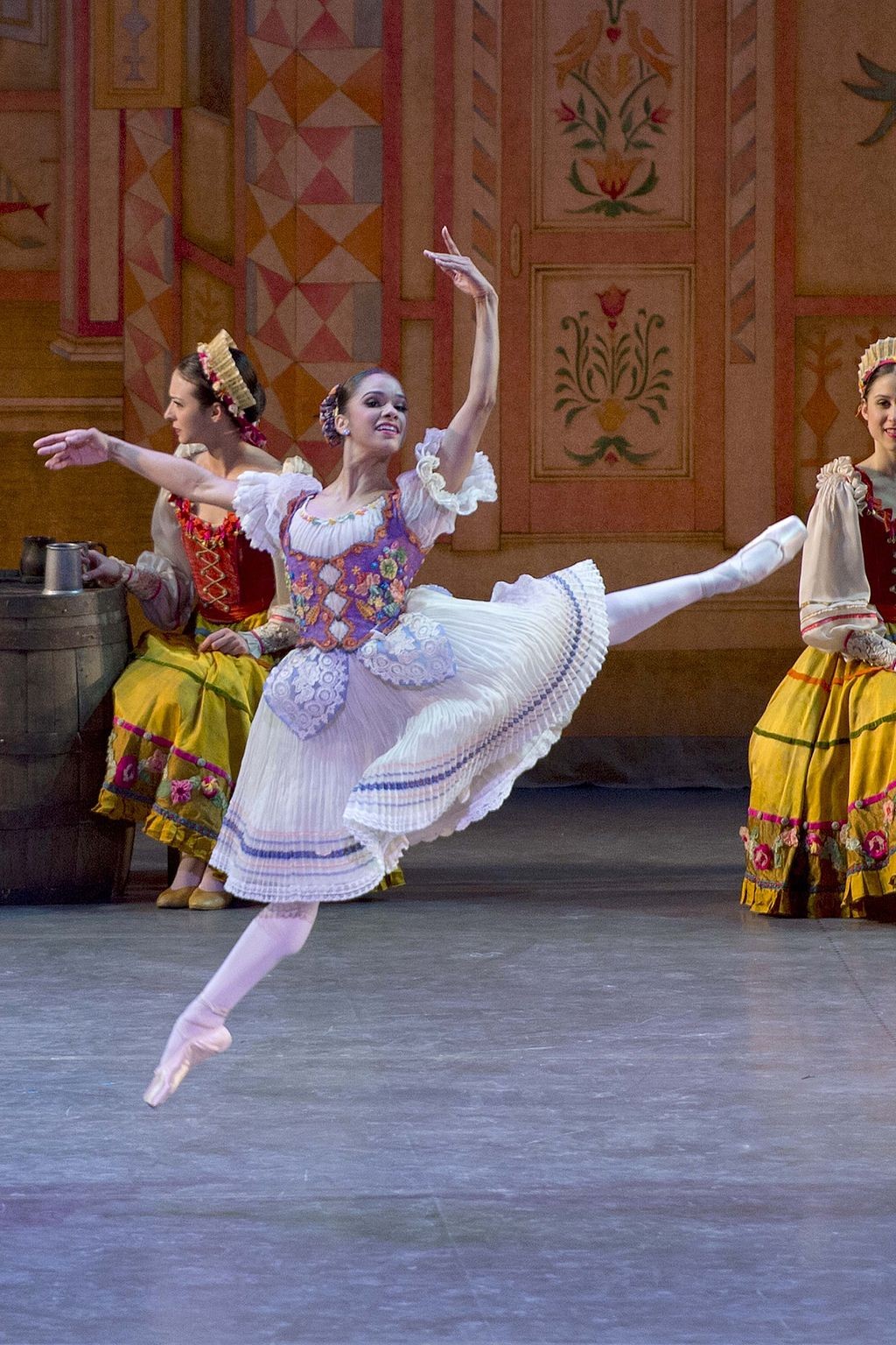 Misty Copeland, principal dancer with American Ballet Theatre, is shown performing onstage at the Metropolitan Opera House in New York City.