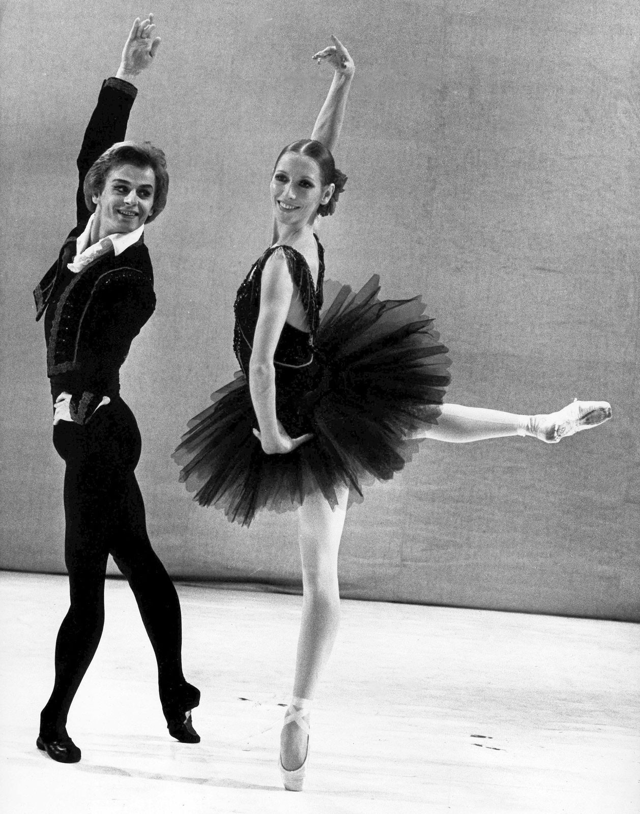 Mikhail Baryshnikov, a Latvian dancer, is shown in performance.